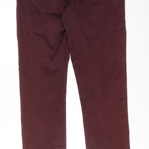 NYDJ Womens Red Cotton Skinny Jeans Size 12 Regular Zip