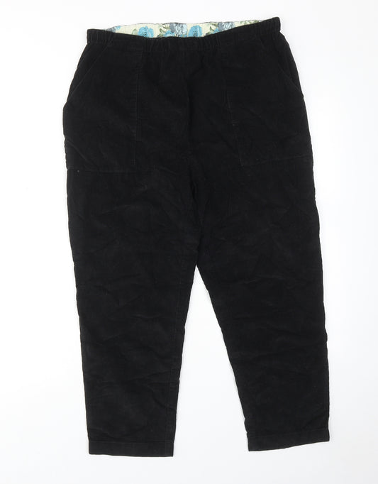 Damart Womens Black Cotton Trousers Size 18 Regular