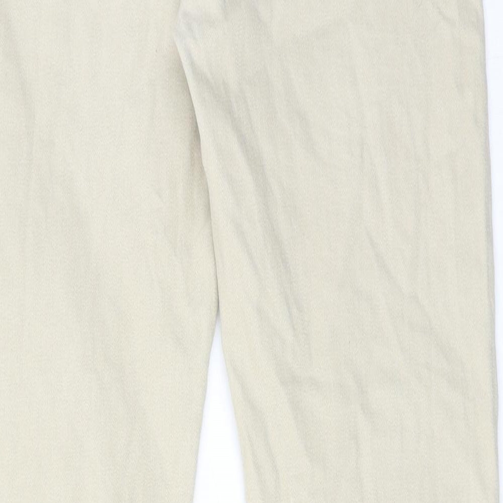 Denim & Co. Mens Beige Cotton Skinny Jeans Size 30 in L30 in Regular Zip