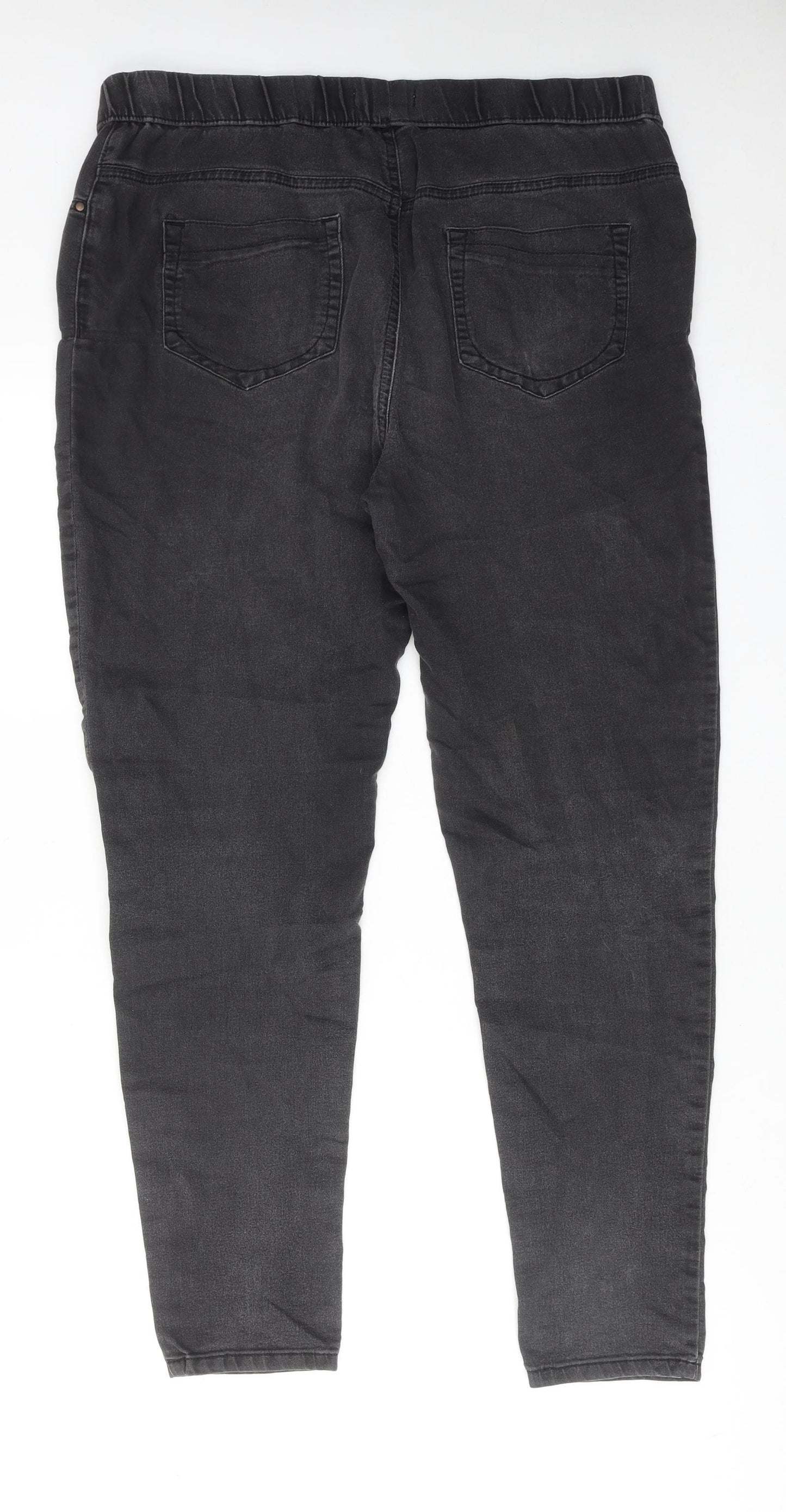 TU Womens Grey Cotton Jegging Jeans Size 16 Regular