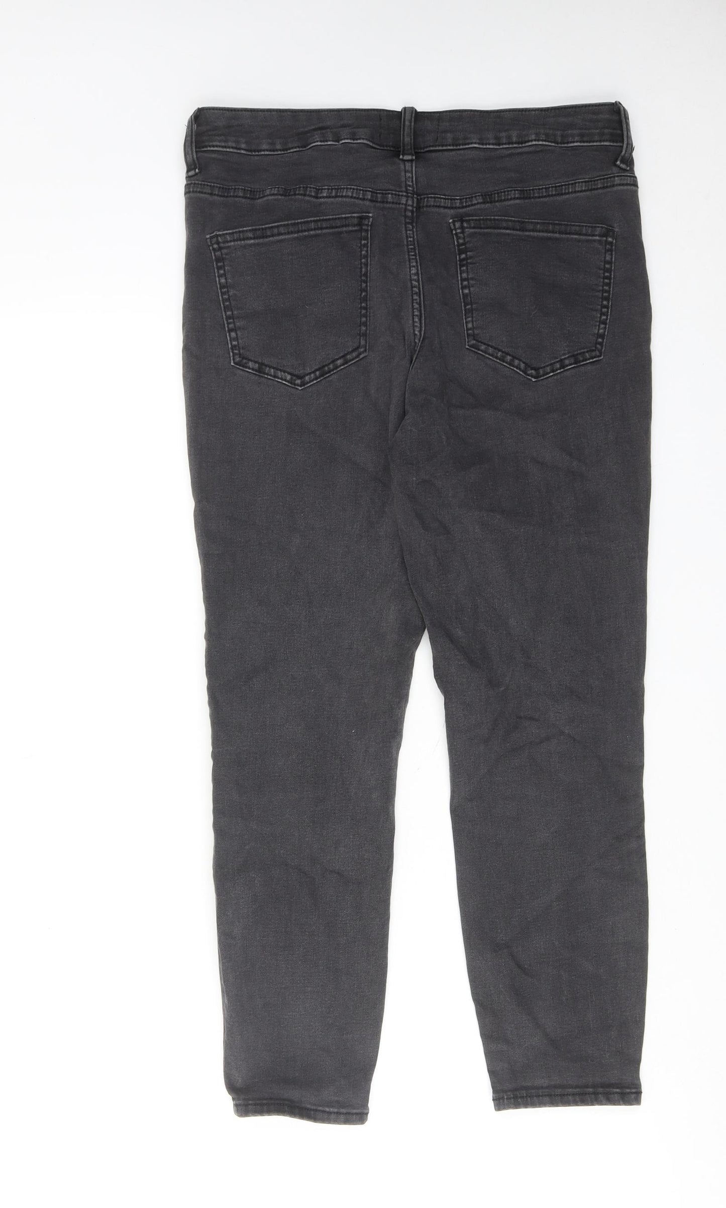 ASOS Womens Grey Cotton Skinny Jeans Size 30 in L26 in Regular Zip