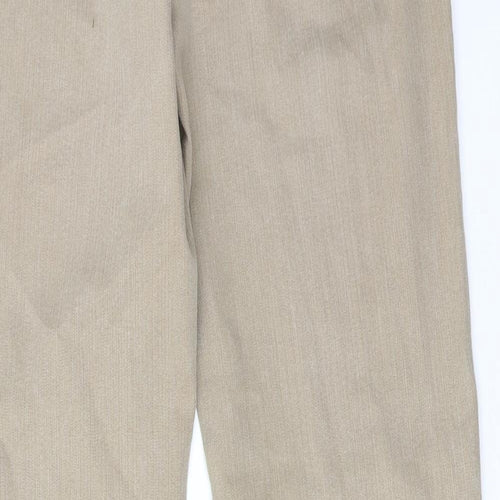 BRAX Womens Beige Cotton Straight Jeans Size 10 L29 in Regular Zip