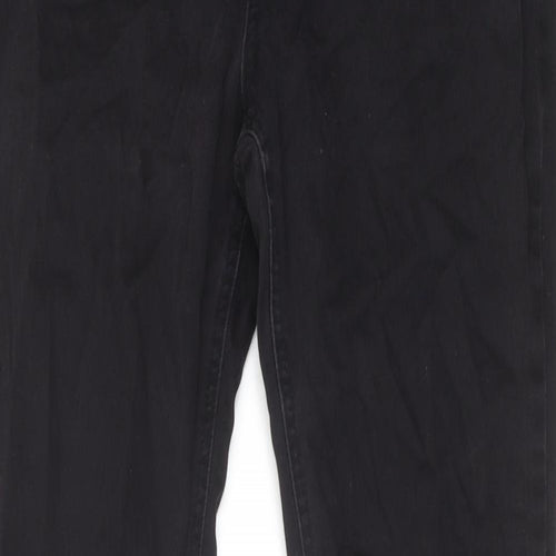 Denim 24/7 Womens Black Cotton Skinny Jeans Size 12 Regular Zip