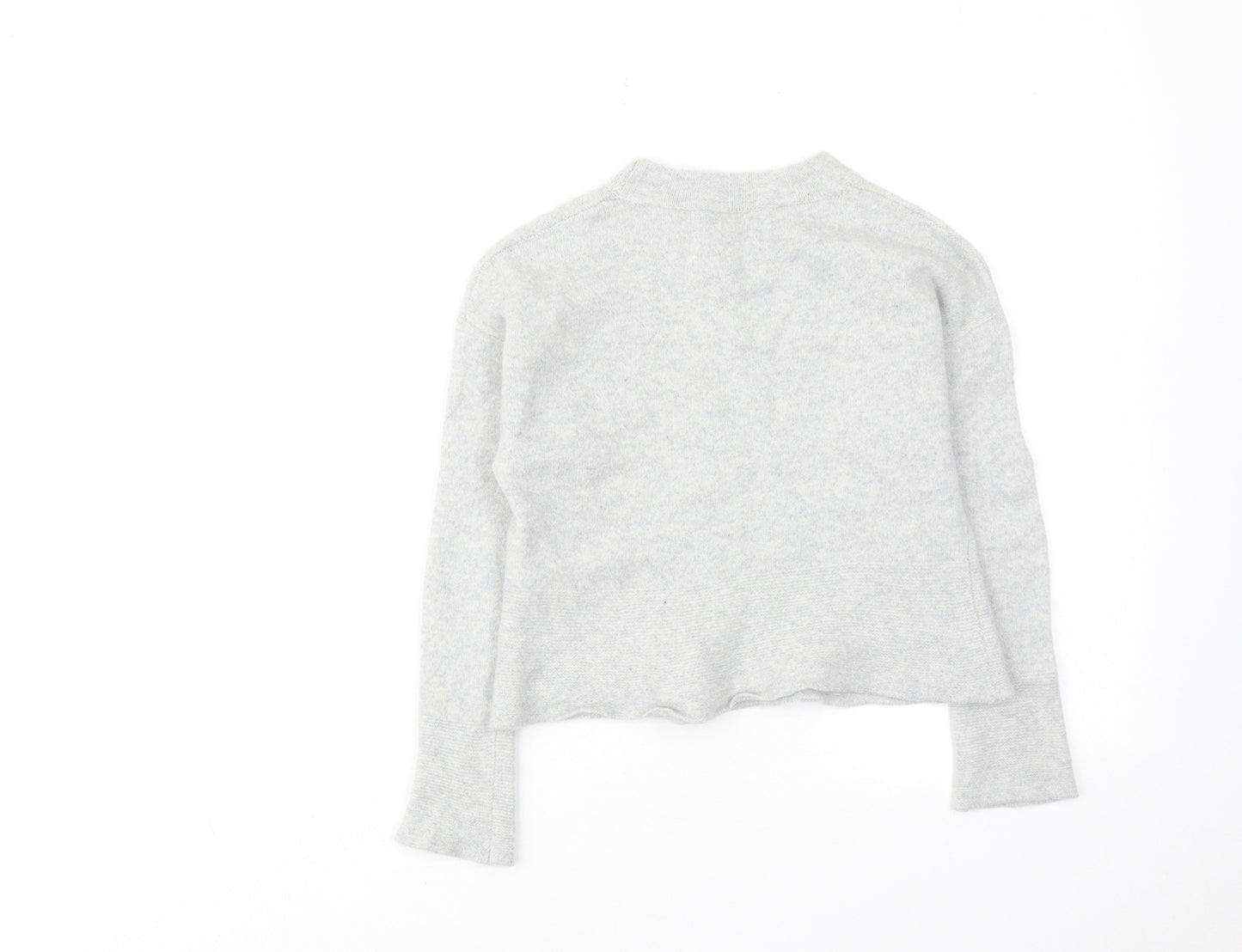 Brodie Womens Grey Round Neck Cashmere Pullover Jumper Size M