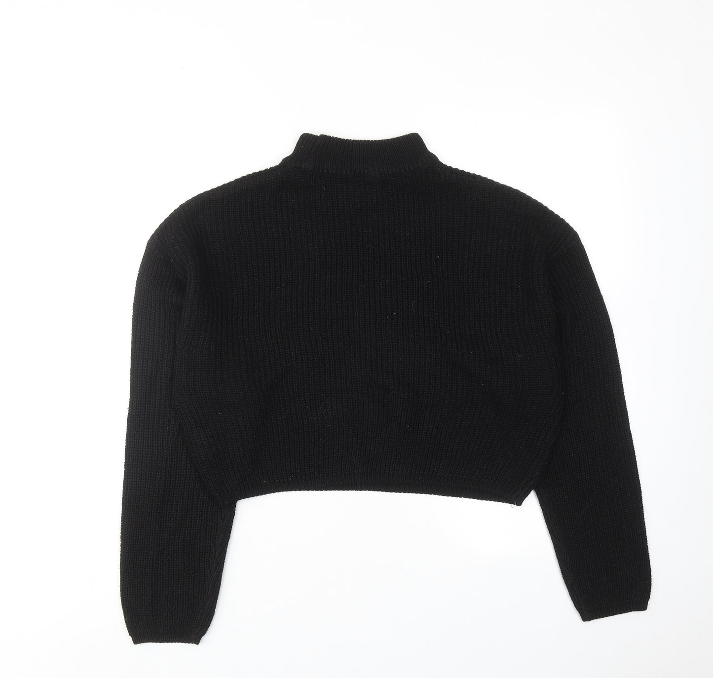 H&M Womens Black Roll Neck Acrylic Pullover Jumper Size S