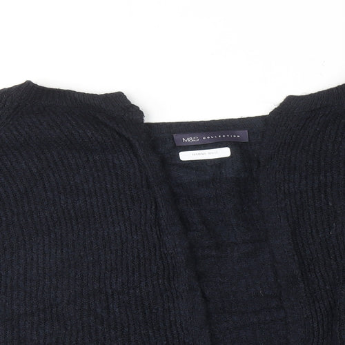 Marks and Spencer Womens Blue V-Neck Acrylic Cardigan Jumper Size XL