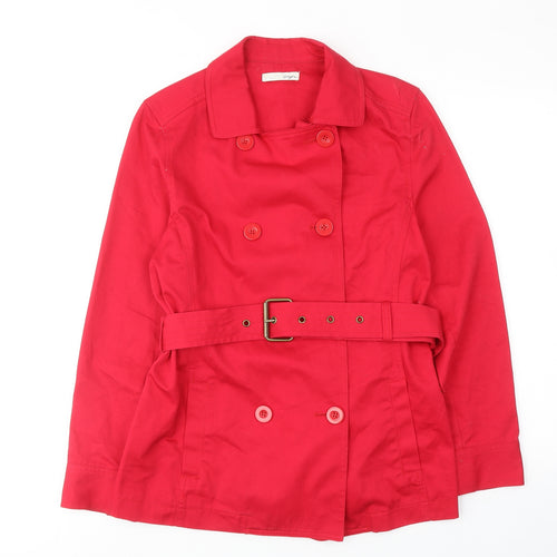 Essential Style Womens Red Jacket Size 12 Button