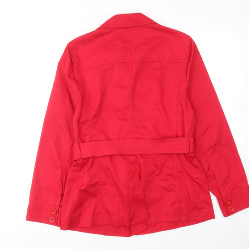 Essential Style Womens Red Jacket Size 12 Button