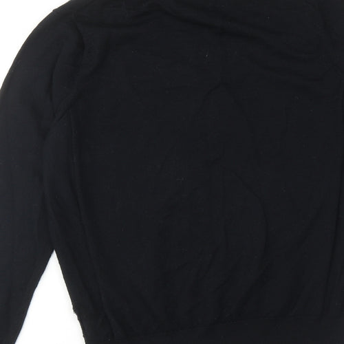 Marks and Spencer Womens Black V-Neck Wool Pullover Jumper Size M