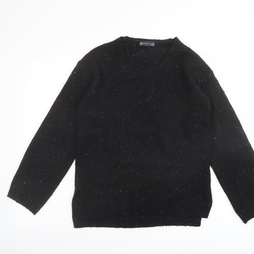 Marks and Spencer Womens Black Round Neck Acrylic Pullover Jumper Size XS