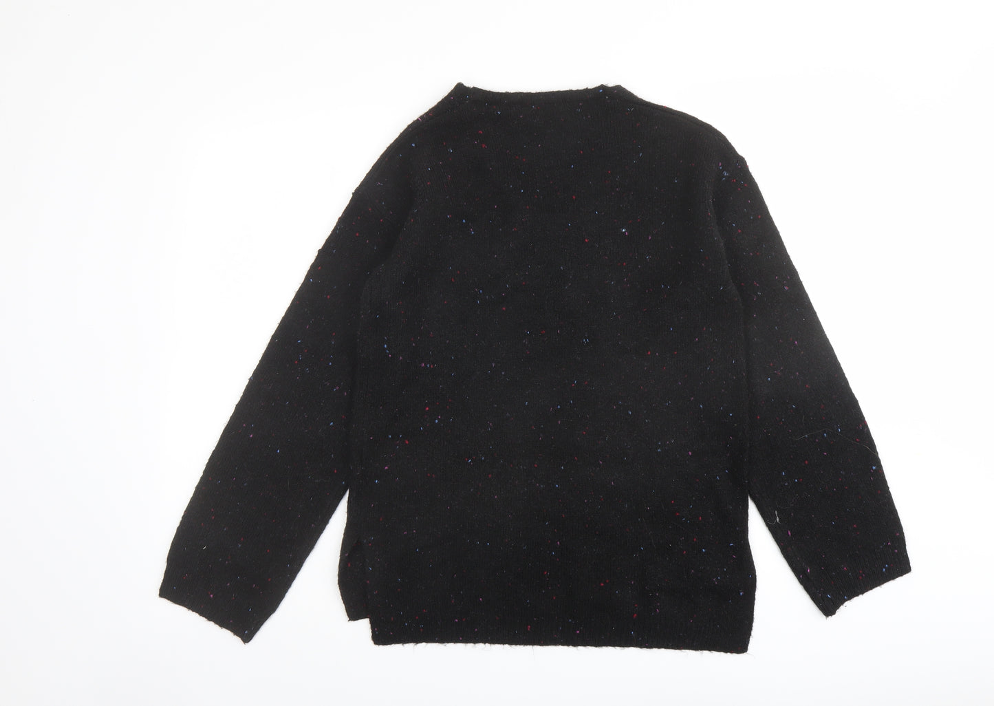 Marks and Spencer Womens Black Round Neck Acrylic Pullover Jumper Size XS