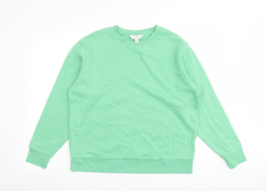 Marks and Spencer Womens Green Cotton Pullover Sweatshirt Size M Pullover