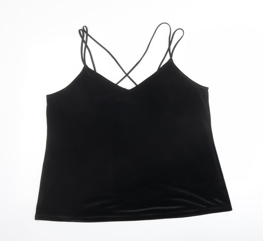 NEXT Womens Black Polyester Camisole Tank Size 22 V-Neck