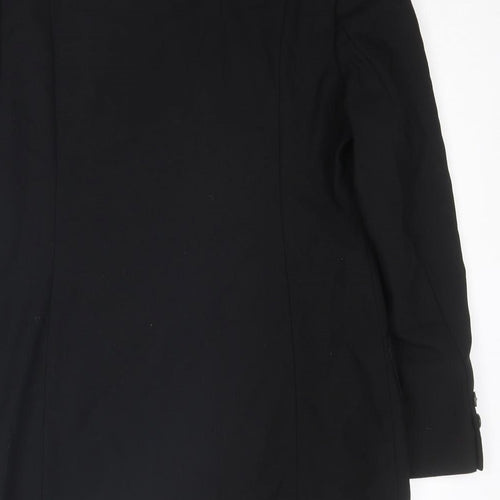 St Michael Womens Black Jacket Blazer Size 10 Button