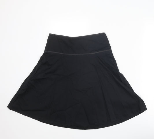 Divided by H&M Womens Black Cotton Swing Skirt Size 10 Zip