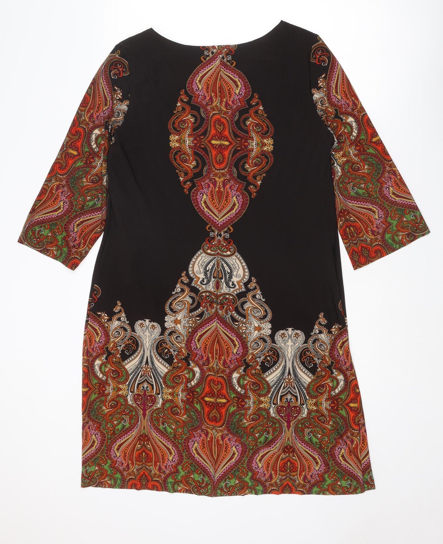 Ronni Nicole Womens Multicoloured Geometric Polyester A-Line Size 18 Round Neck Pullover