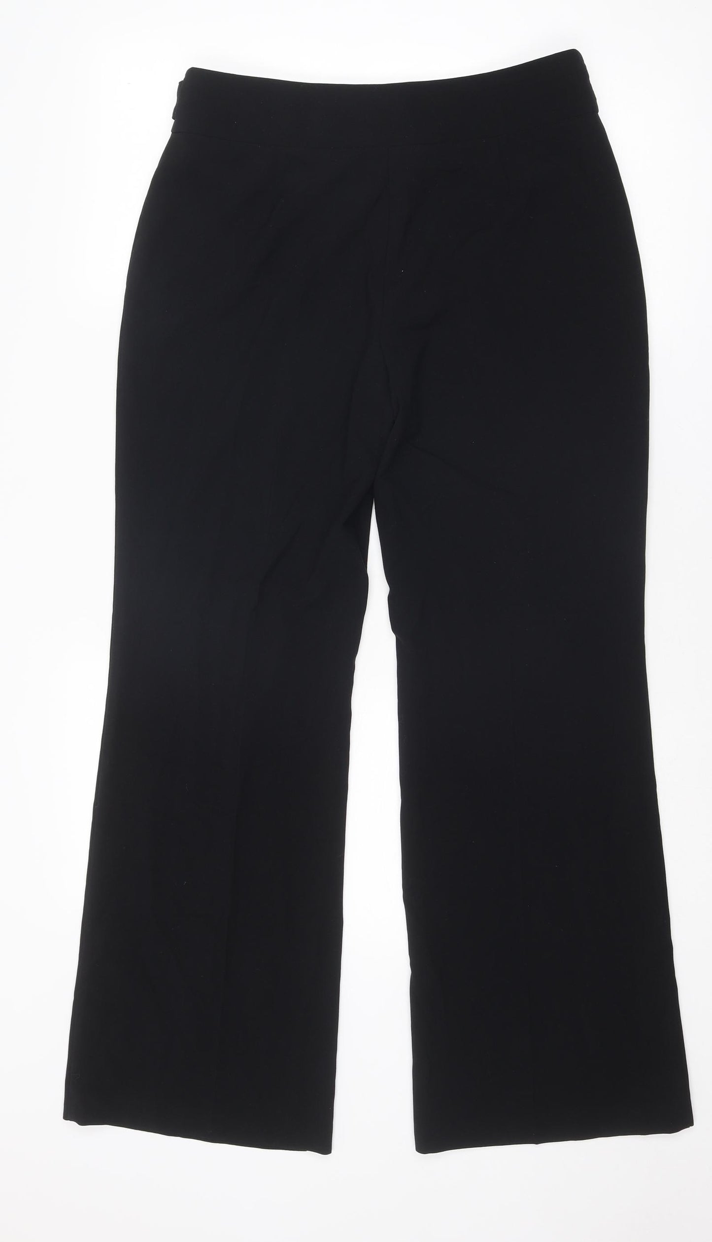 Marks and Spencer Womens Black Polyester Dress Pants Trousers Size 12 Regular Zip