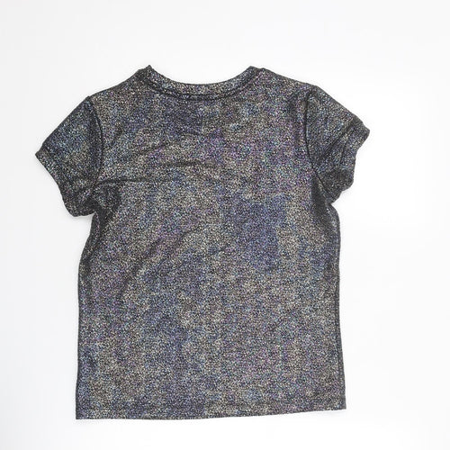 NEXT Womens Multicoloured Polyester Basic T-Shirt Size 10 Round Neck