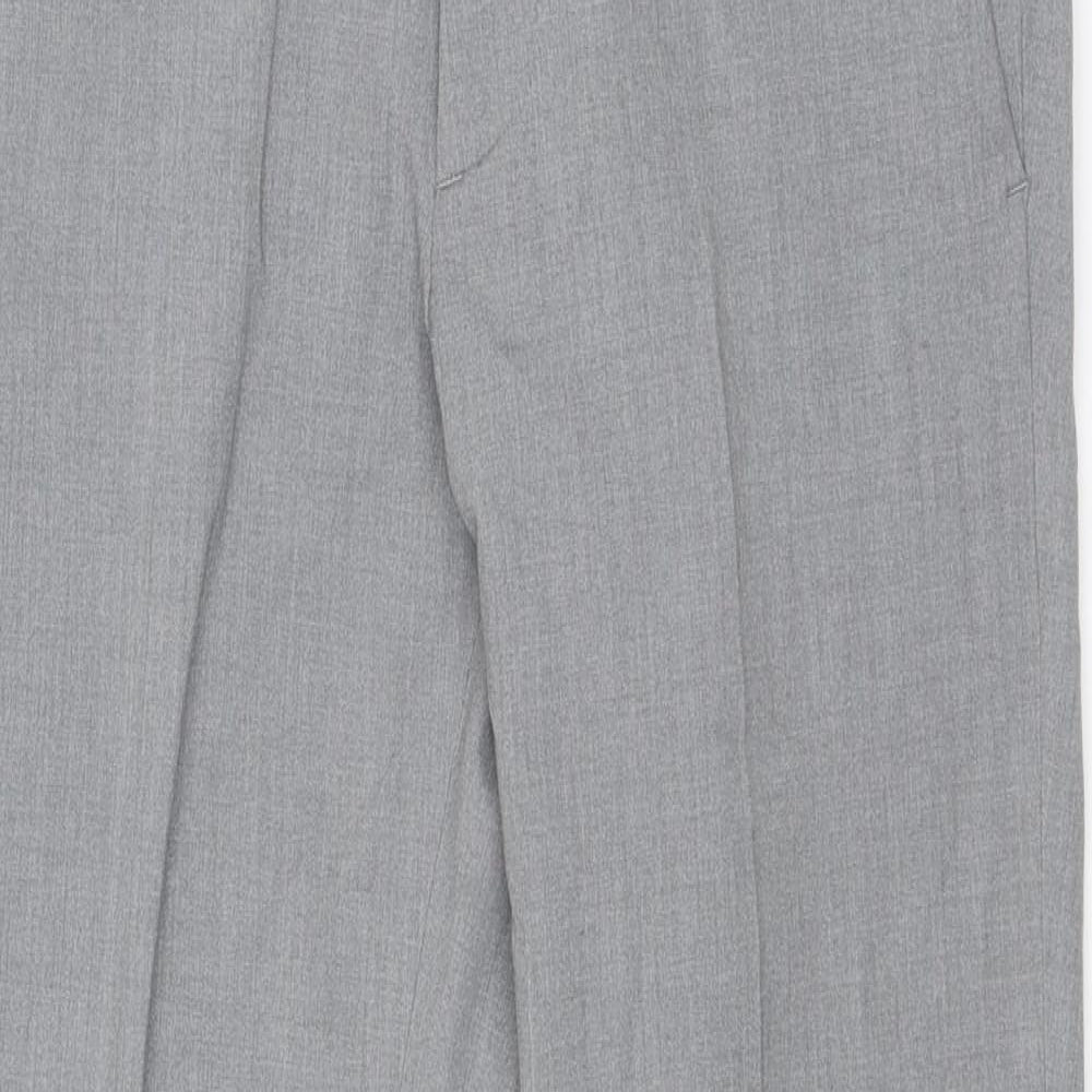 ASOS Mens Grey Polyester Chino Trousers Size 30 in L26 in Regular Zip
