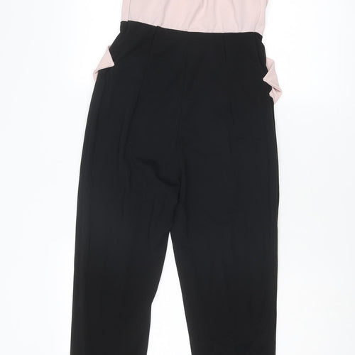 Boohoo Womens Black Polyester Jumpsuit One-Piece Size M L27 in Pullover