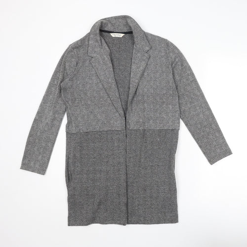 Miss Selfridge Womens Grey Plaid Overcoat Coat Size 10