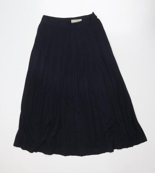 Nazy Cook Womens Blue Acrylic Pleated Skirt Size 12 Zip