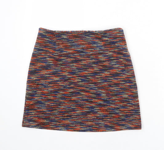 Apricot Womens Multicoloured Geometric Polyester A-Line Skirt Size 10 Zip