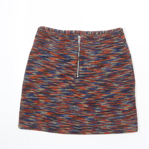 Apricot Womens Multicoloured Geometric Polyester A-Line Skirt Size 10 Zip
