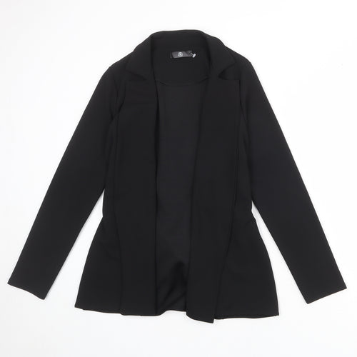 Missguided Womens Black Jacket Blazer Size 10 Tie