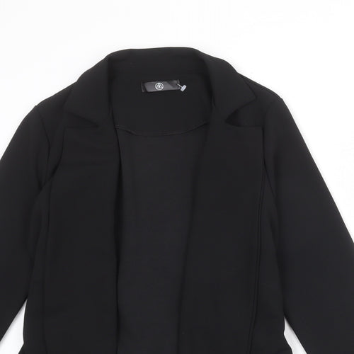 Missguided Womens Black Jacket Blazer Size 10 Tie