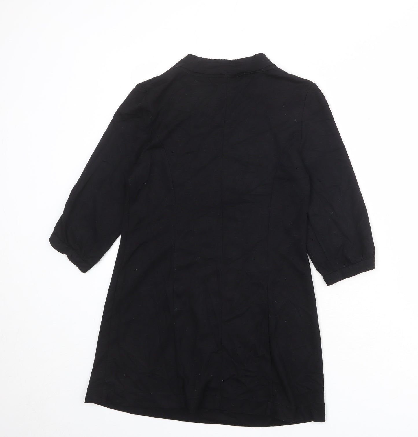 Minuet Womens Black Viscose Kaftan Size 10 V-Neck Tie