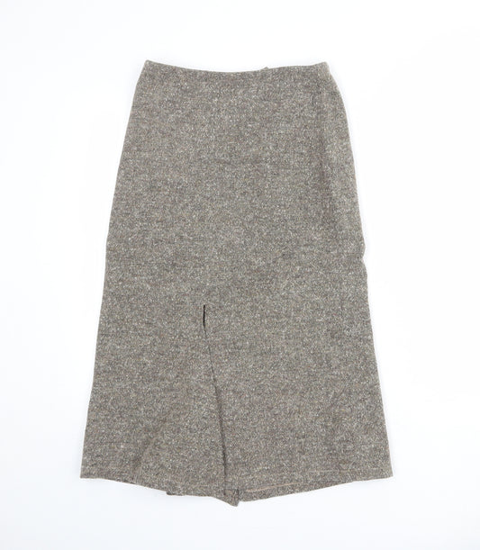 Yellow Hammer Womens Beige Wool A-Line Skirt Size 28 in Zip