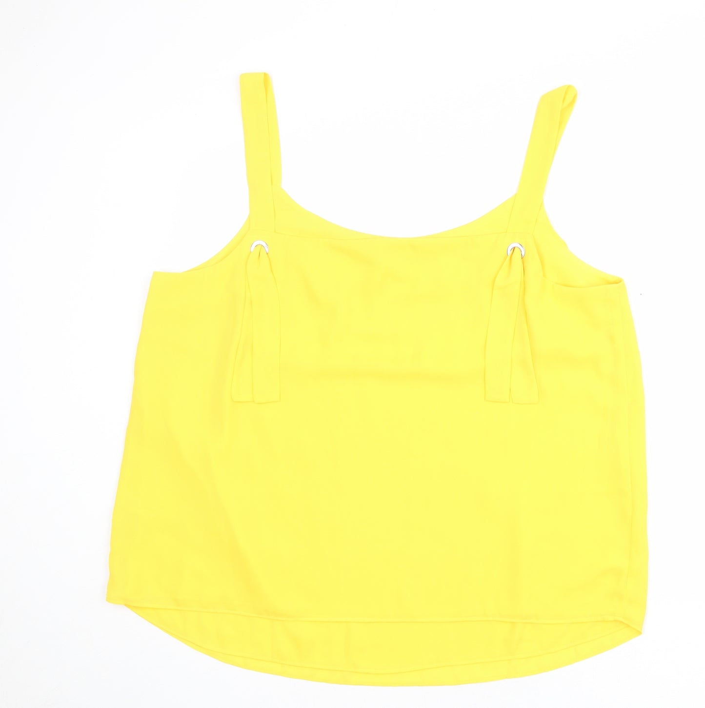 Very Womens Yellow Polyester Basic Tank Size 22 Round Neck
