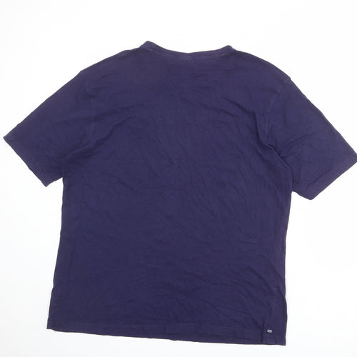Slazenger Mens Blue Polyester T-Shirt Size XL Round Neck