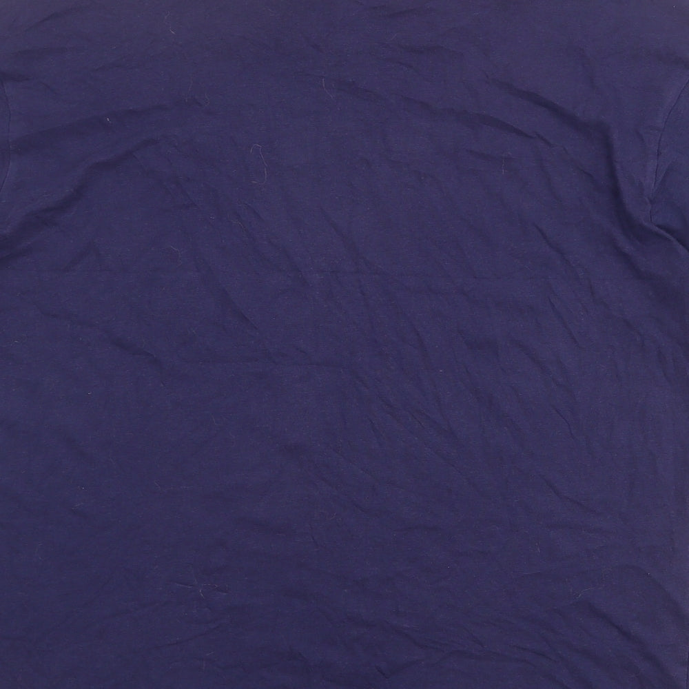 Slazenger Mens Blue Polyester T-Shirt Size XL Round Neck