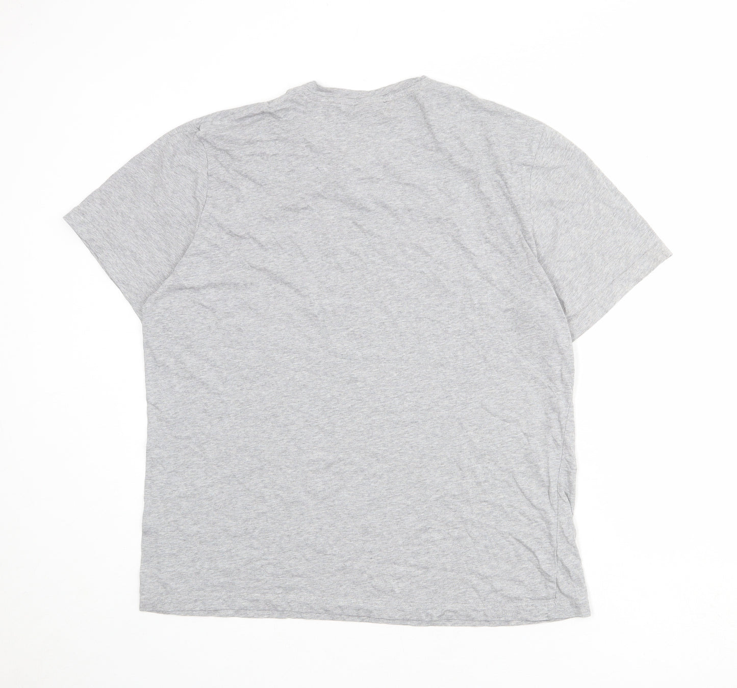 Reebok Mens Grey Cotton T-Shirt Size XL Round Neck