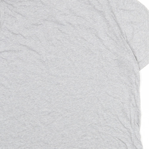 Reebok Mens Grey Cotton T-Shirt Size XL Round Neck