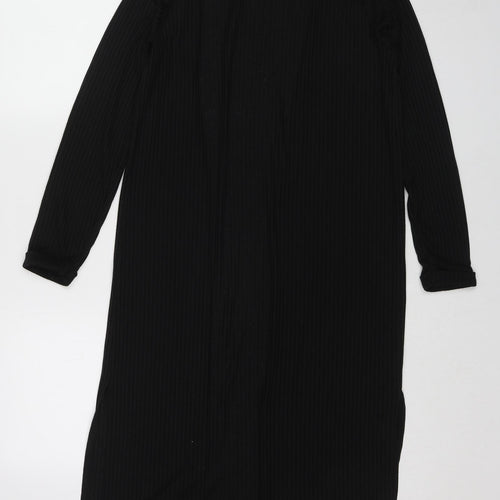 New Look Womens Black V-Neck Polyester Cardigan Jumper Size 10