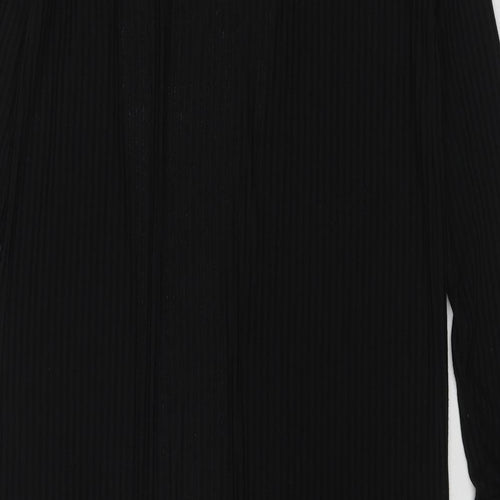 New Look Womens Black V-Neck Polyester Cardigan Jumper Size 10