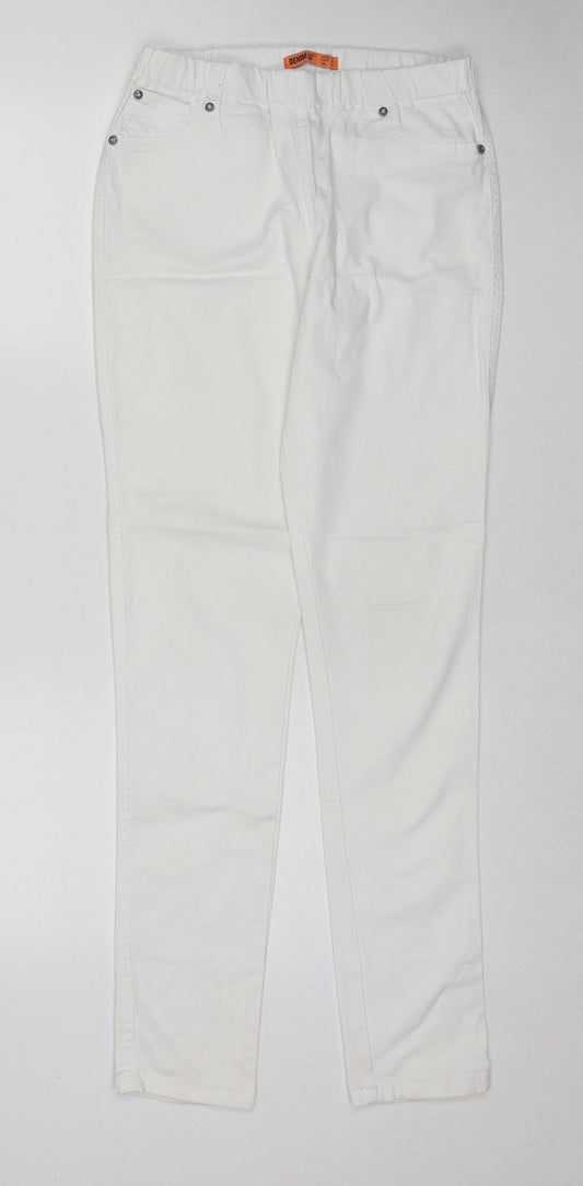 Denim & Co. Womens White Cotton Jegging Jeans Size 10 Regular