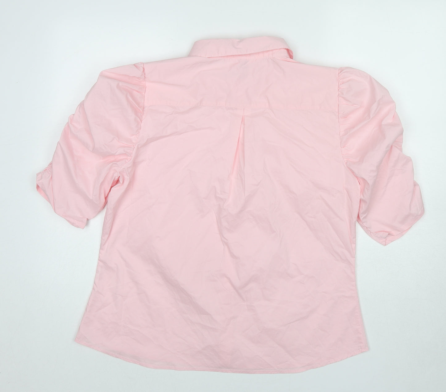 CULTURE Womens Pink Polyester Basic Button-Up Size XL Collared