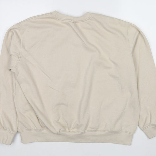 H&M Womens Beige Cotton Pullover Sweatshirt Size XL Pullover