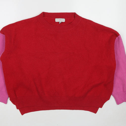 Never Fully Dressed Womens Red Round Neck Viscose Pullover Jumper Size 14