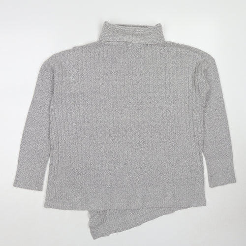 Wallis Womens Grey Roll Neck Acrylic Pullover Jumper Size S