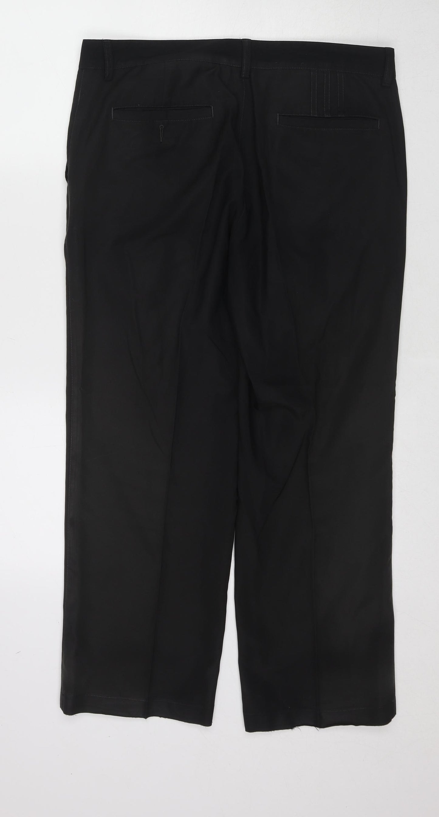 adidas Mens Black Polyester Jogger Trousers Size 34 in L32 in Regular Zip