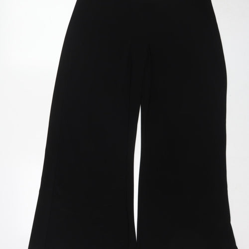 Saloos Womens Black Polyester Trousers Size L L31 in Regular