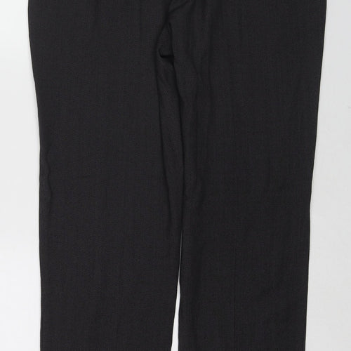 Marks and Spencer Womens Grey Polyester Dress Pants Trousers Size 14 L30 in Regular Zip
