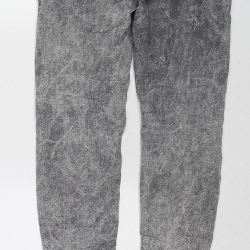 Denim & Co. Womens Grey Cotton Skinny Jeans Size 10 Slim Zip - Acid Wash