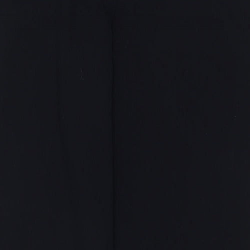 Marks and Spencer Womens Black Polyester Trousers Size 18 L31 in Regular Zip