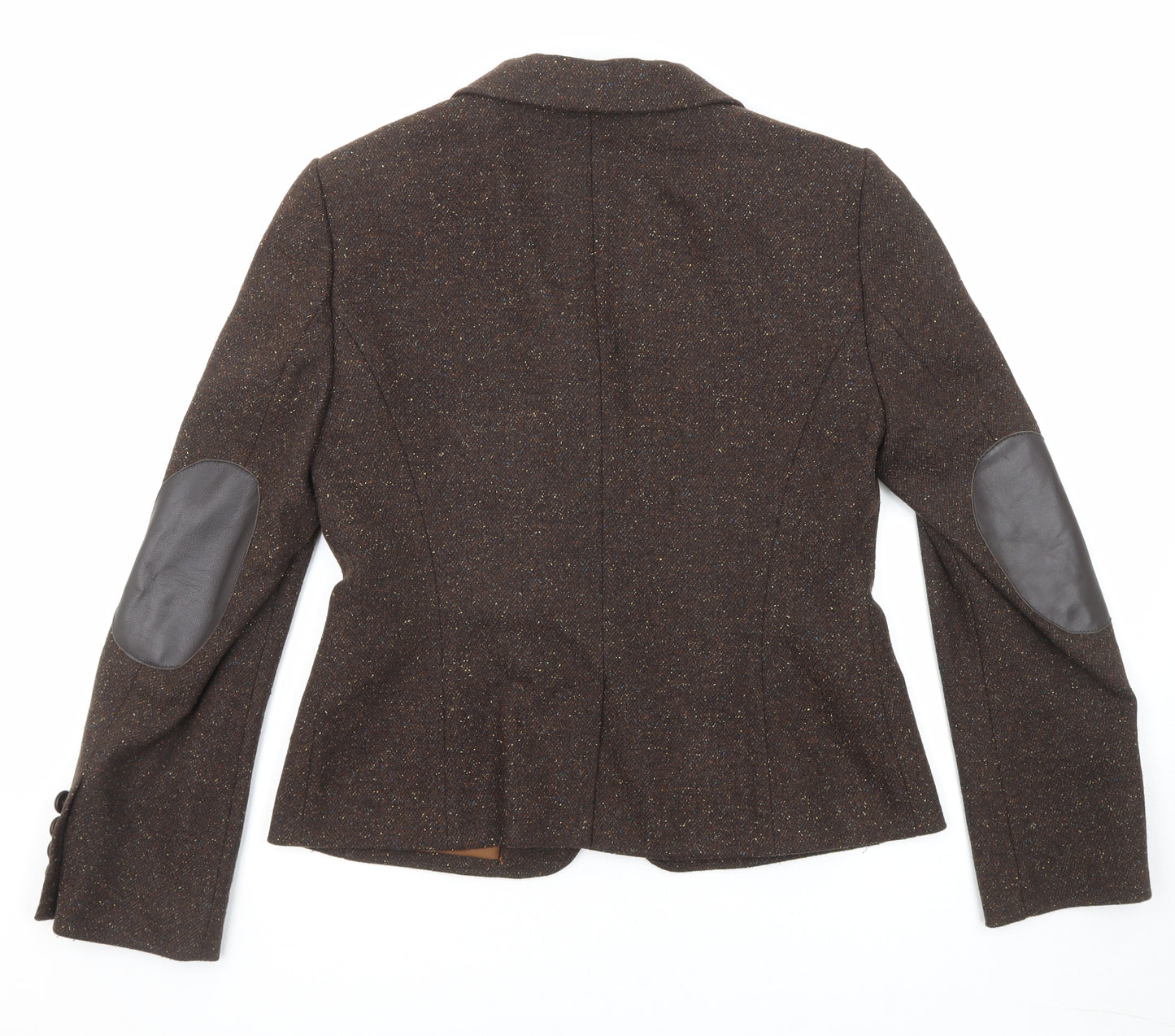 Betty Barclay Womens Brown Jacket Blazer Size 10 Button - Elbow Patches
